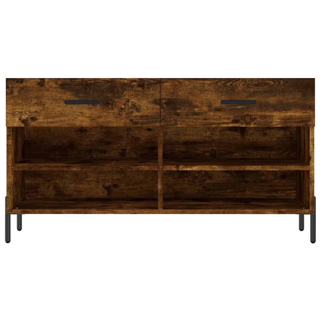 Schuhbank 102X35X55 Cm Holzwerkstoff Räuchereiche