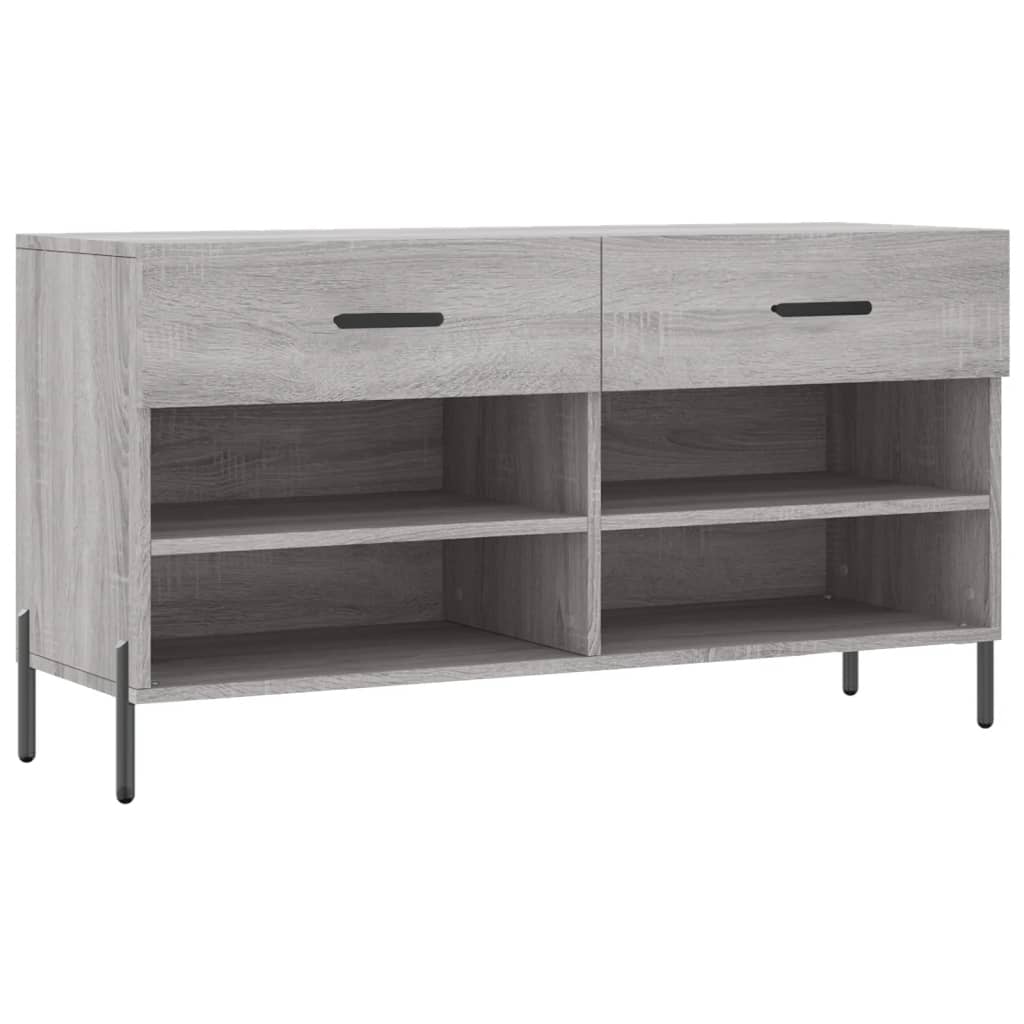 Schuhbank 102X35X55 Cm Holzwerkstoff Grau Sonoma