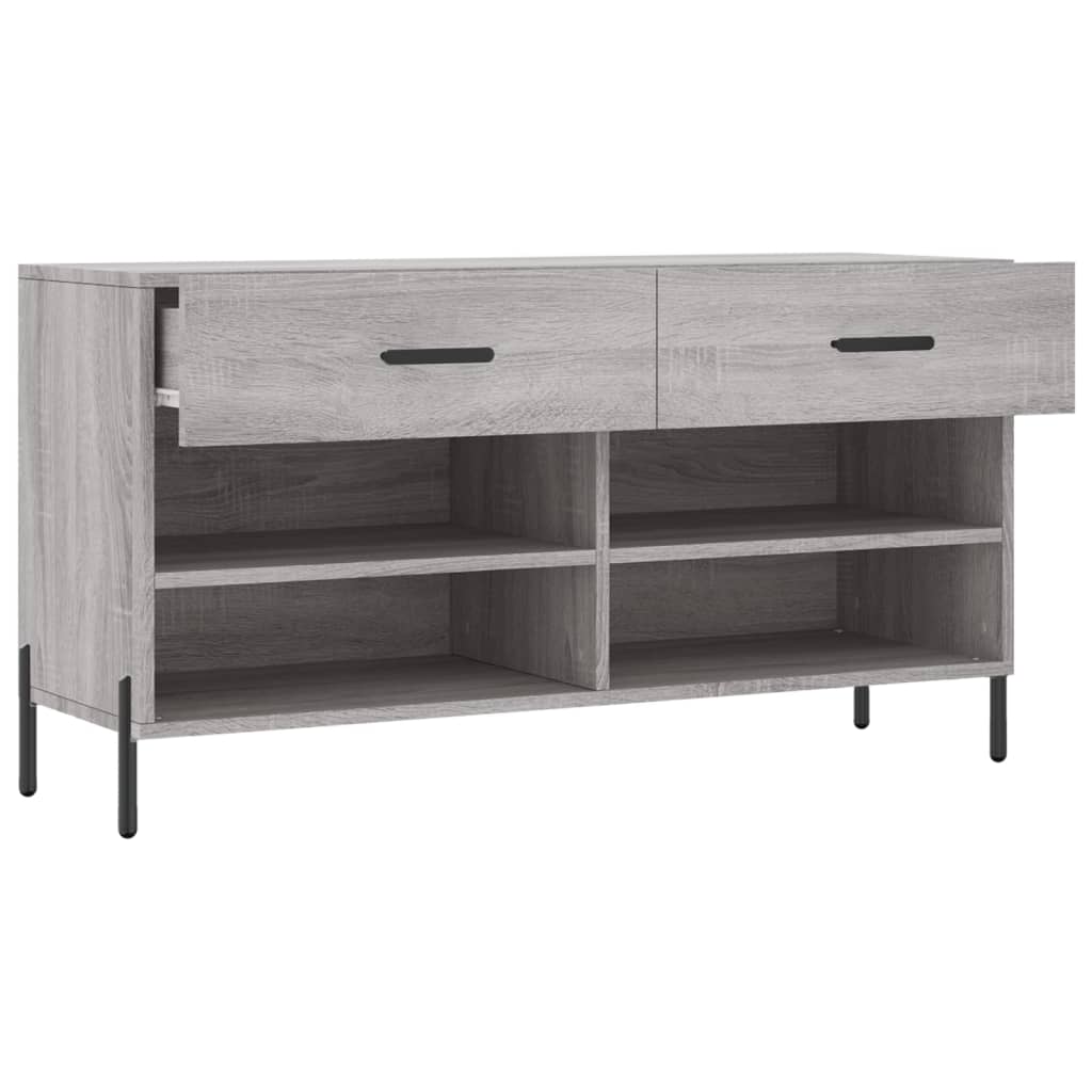 Schuhbank 102X35X55 Cm Holzwerkstoff Grau Sonoma