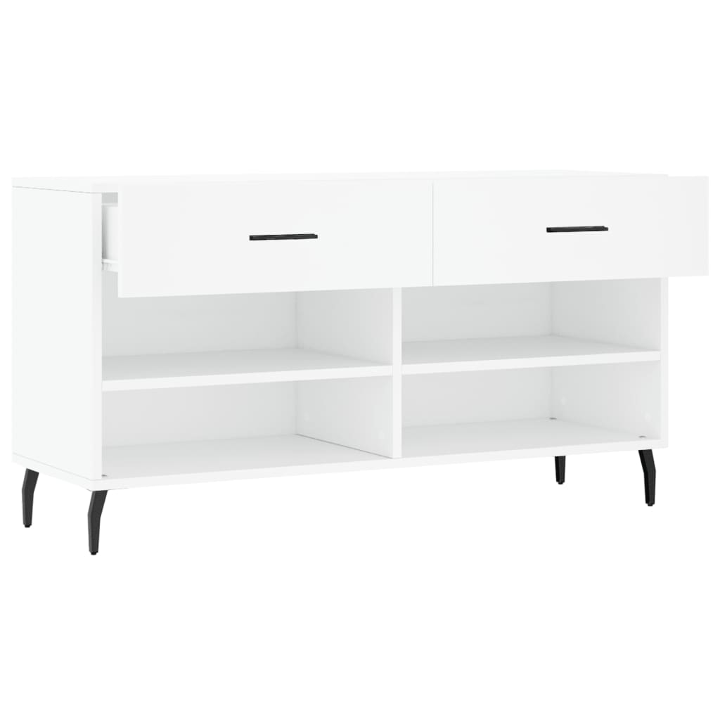 Schuhbank 102X35X55 Cm Holzwerkstoff Weiß