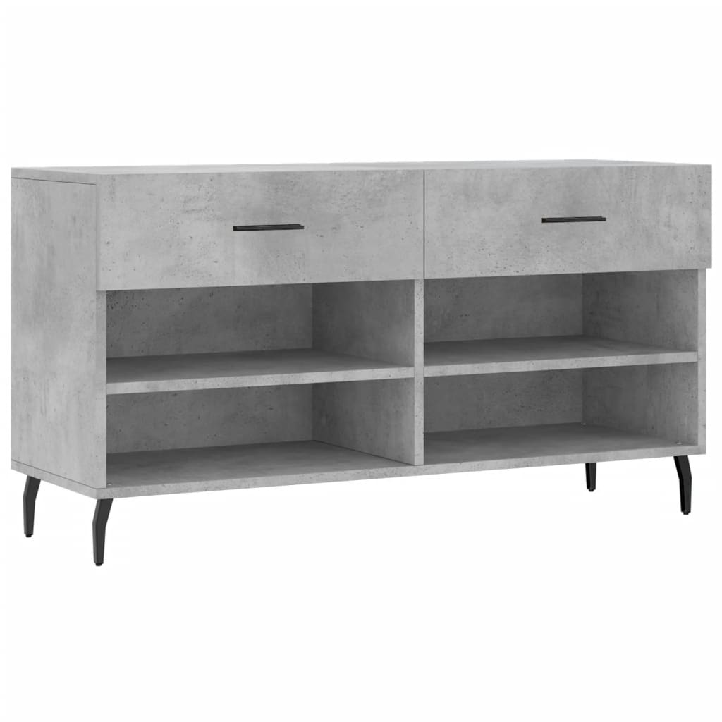 Schuhbank 102X35X55 Cm Holzwerkstoff Betongrau