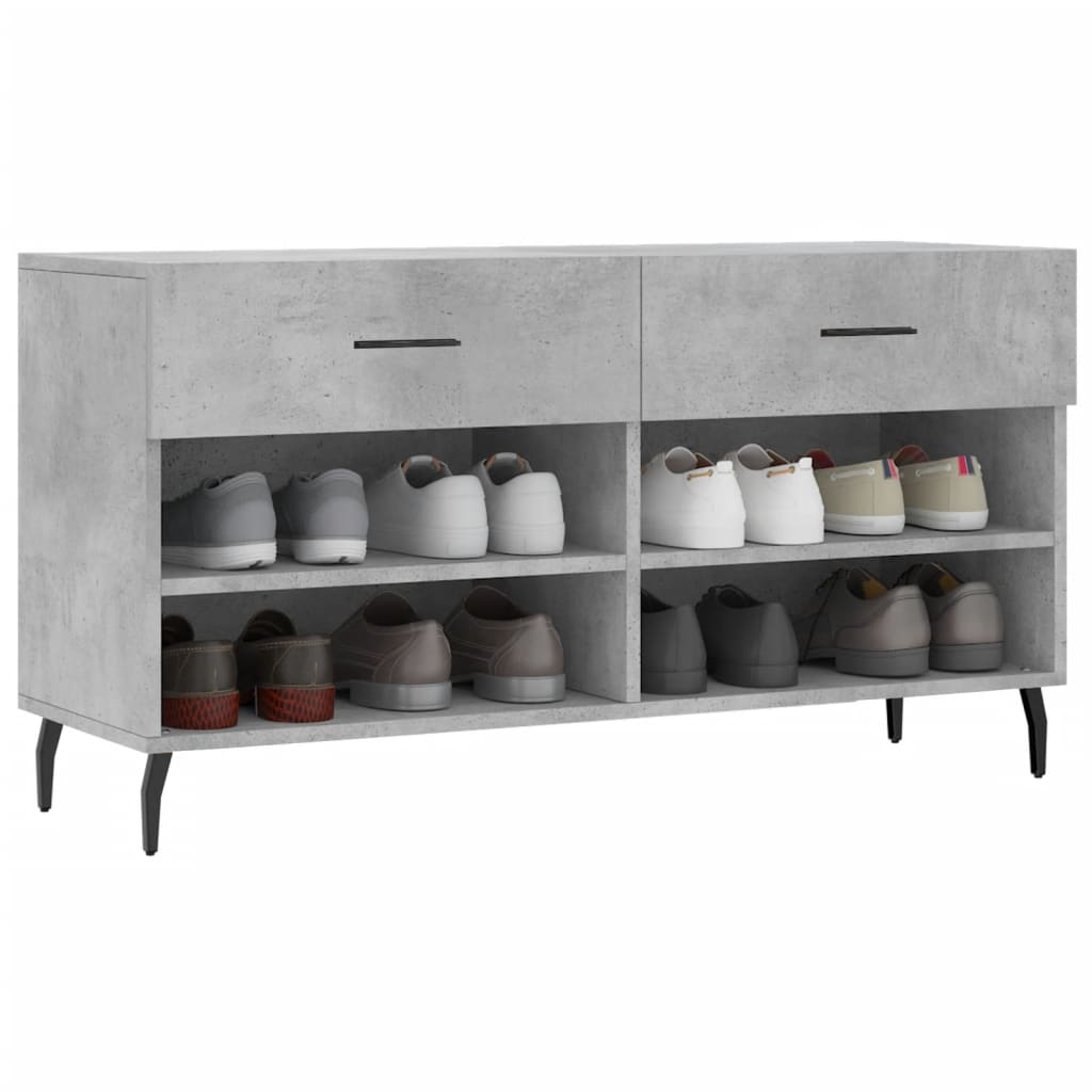 Schuhbank 102X35X55 Cm Holzwerkstoff Betongrau