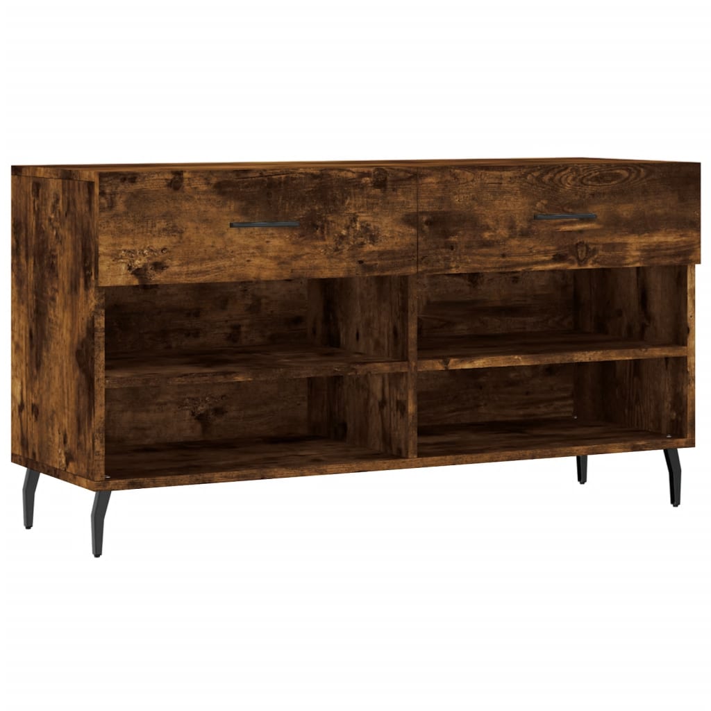 Schuhbank 102X35X55 Cm Holzwerkstoff Räuchereiche