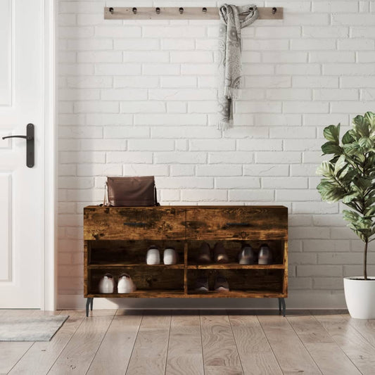 Schuhbank 102X35X55 Cm Holzwerkstoff Räuchereiche