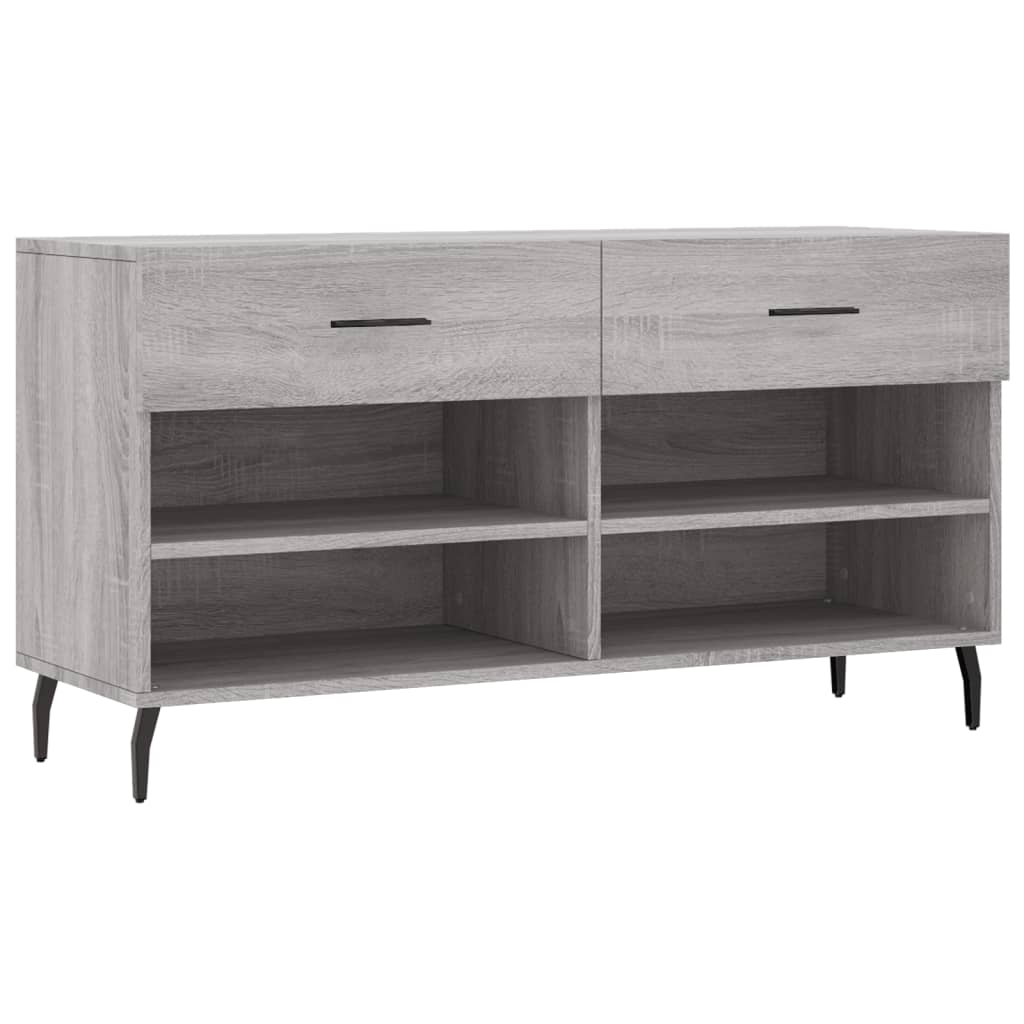 Schuhbank 102X35X55 Cm Holzwerkstoff Grau Sonoma