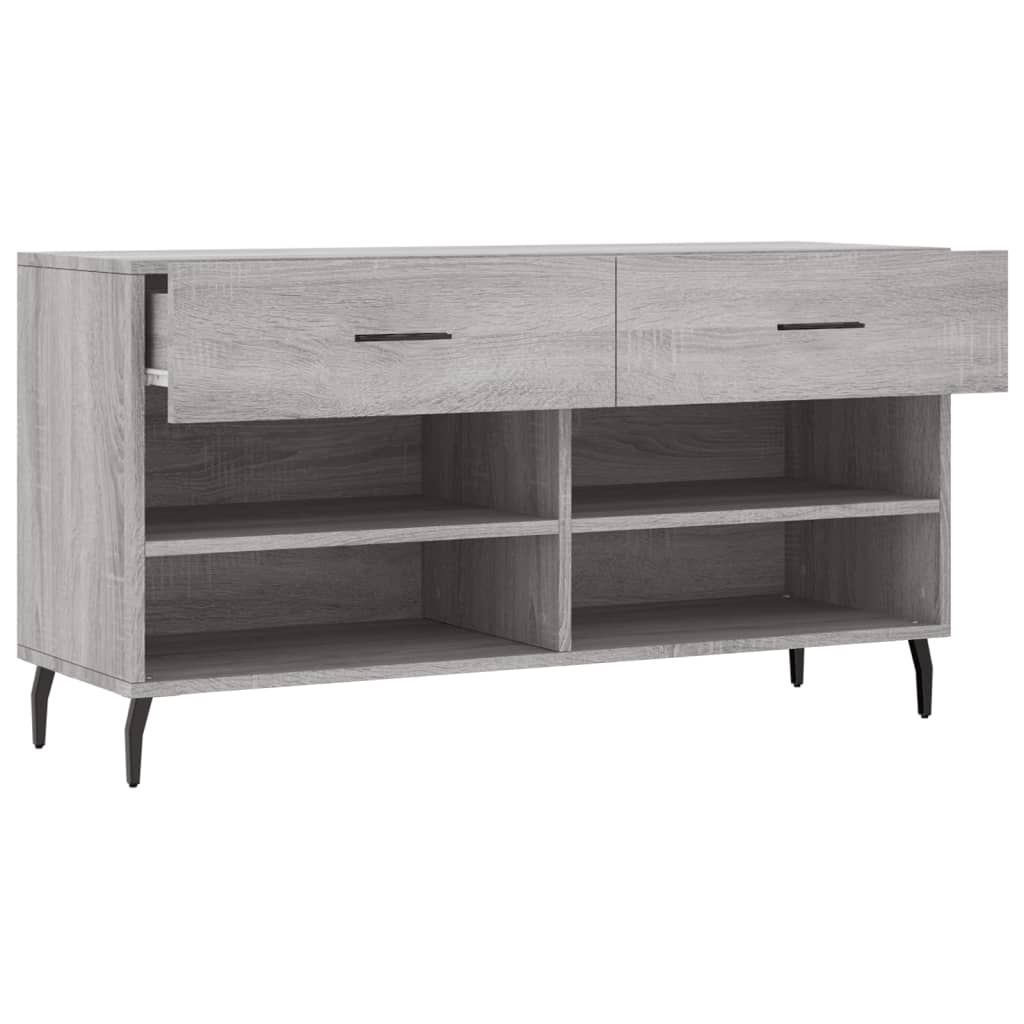 Schuhbank 102X35X55 Cm Holzwerkstoff Grau Sonoma