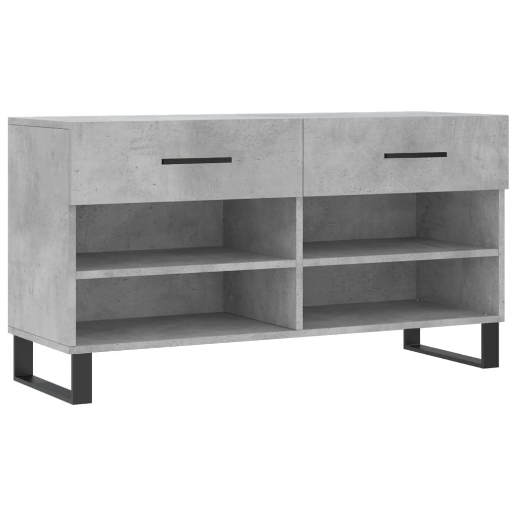 Schuhbank 102X35X55 Cm Holzwerkstoff Betongrau