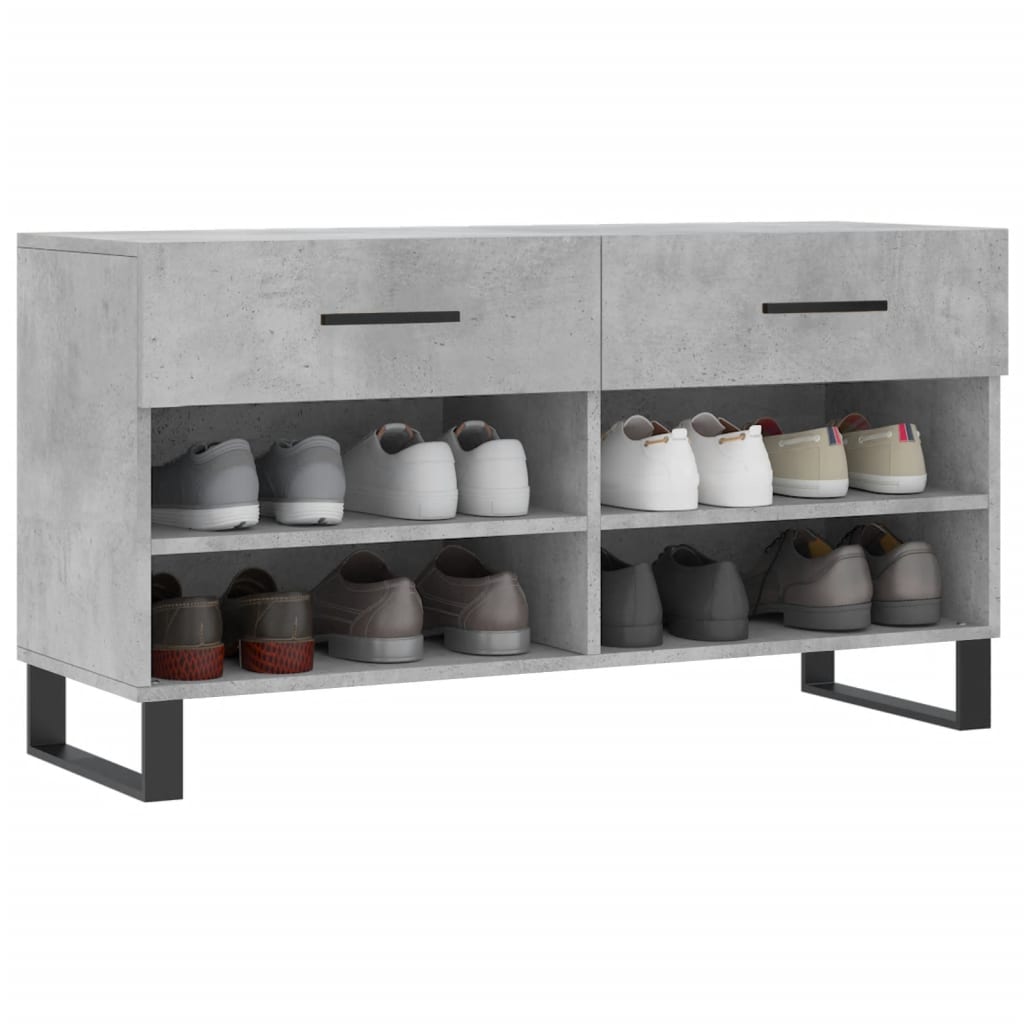 Schuhbank 102X35X55 Cm Holzwerkstoff Betongrau