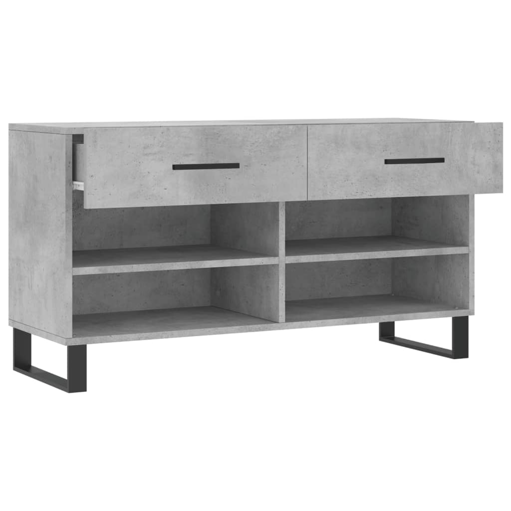 Schuhbank 102X35X55 Cm Holzwerkstoff Betongrau