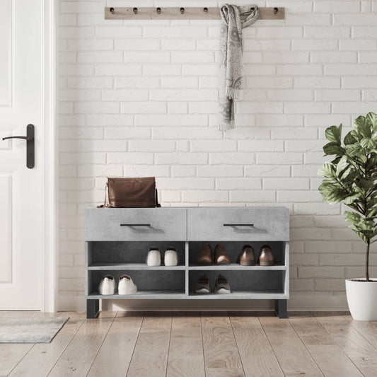 Schuhbank 102X35X55 Cm Holzwerkstoff Betongrau