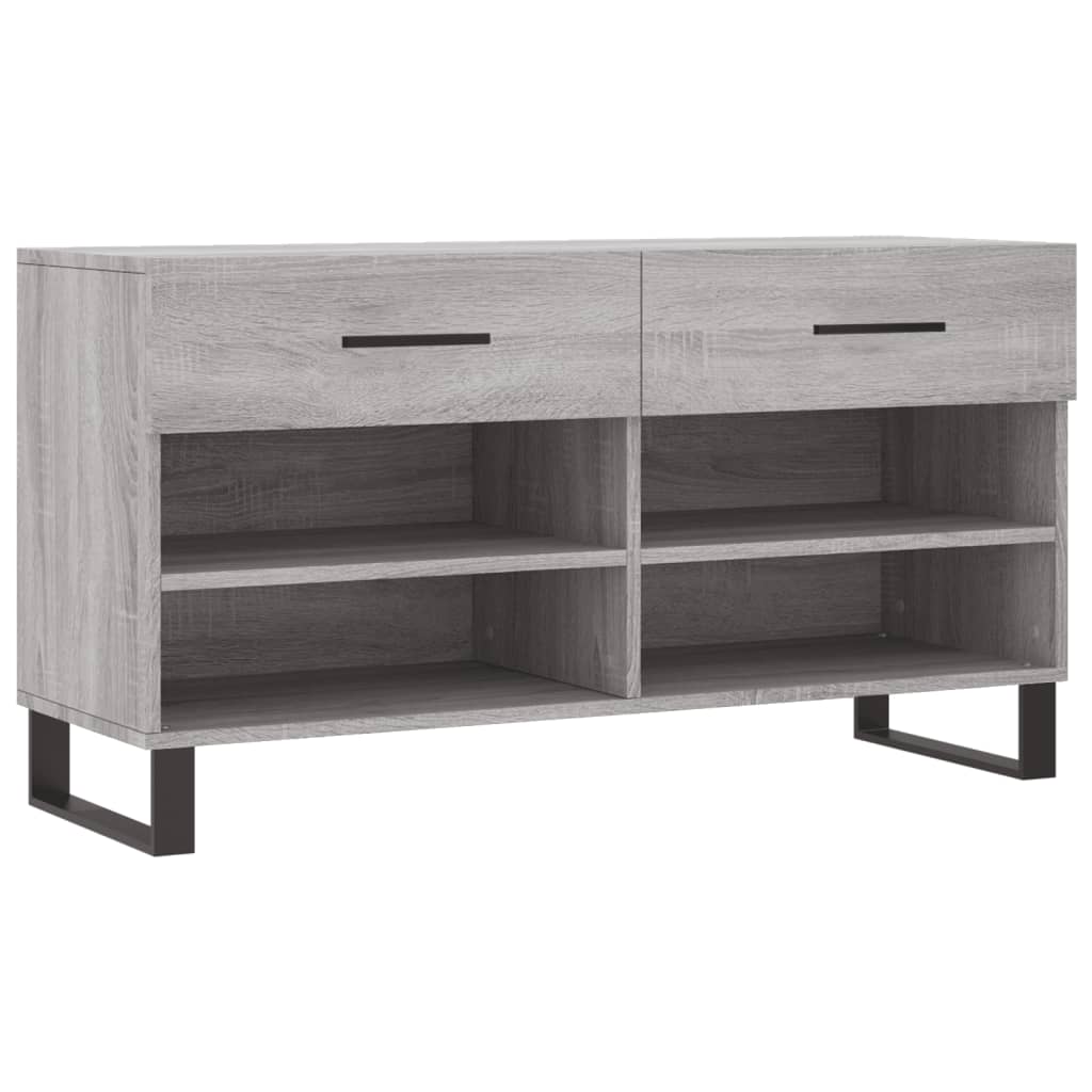 Schuhbank 102X35X55 Cm Holzwerkstoff Grau Sonoma