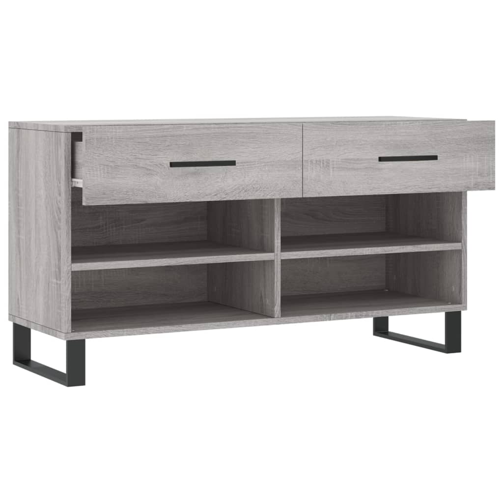 Schuhbank 102X35X55 Cm Holzwerkstoff Grau Sonoma