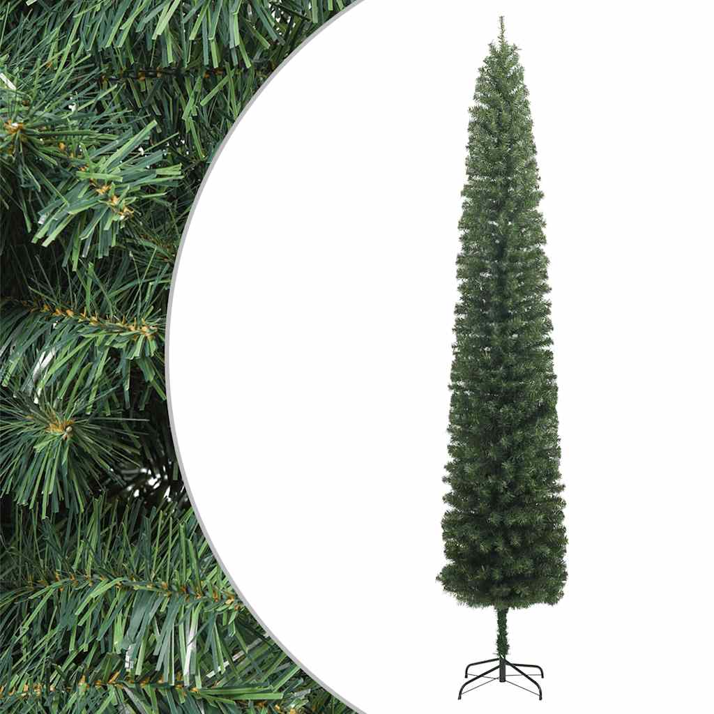 Künstlicher Weihnachtsbaum Schlank Mit Ständer Pvc Grün