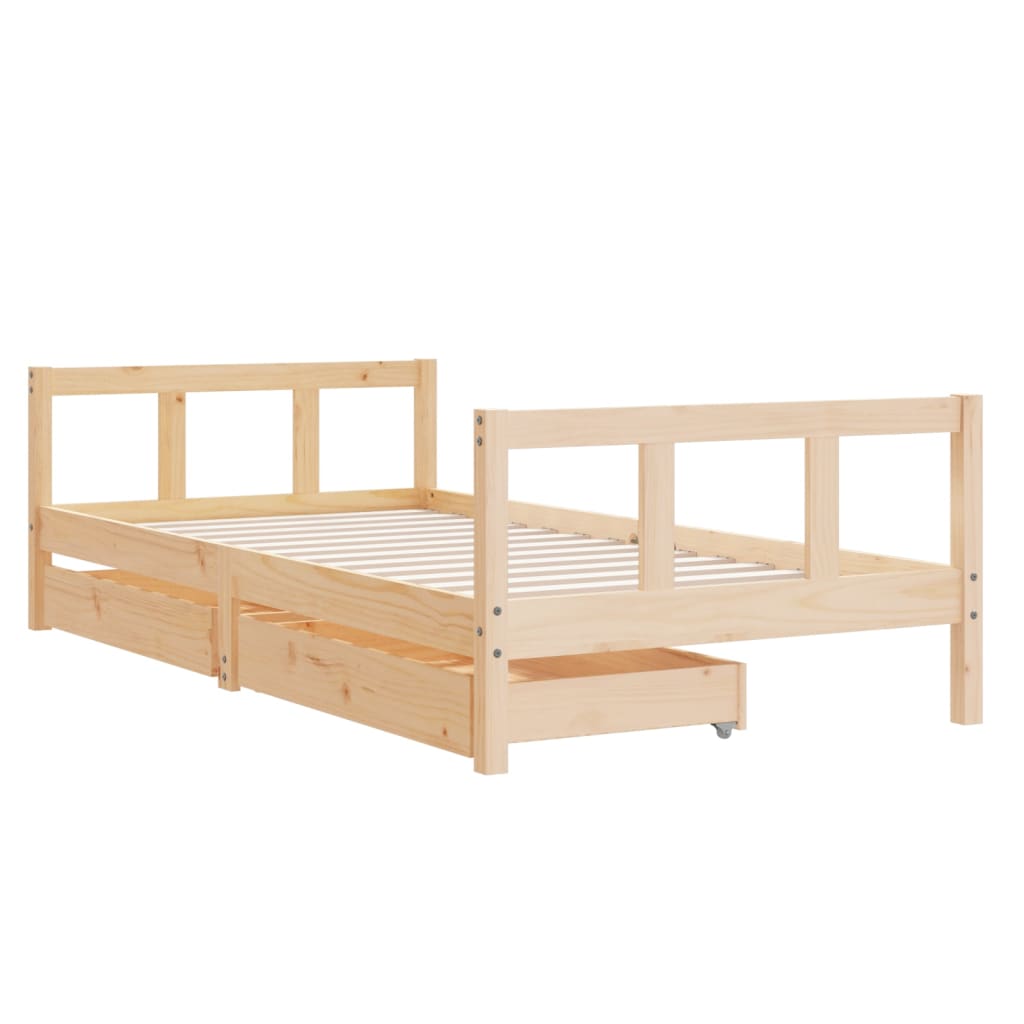 Kinderbett Mit Schubladen Massivholz Kiefer
