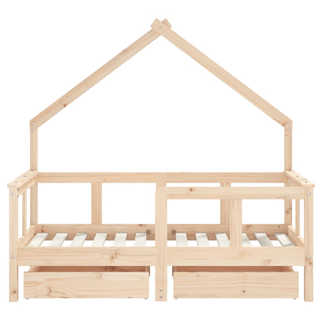 Kinderbett Mit Schubladen Massivholz Kiefer