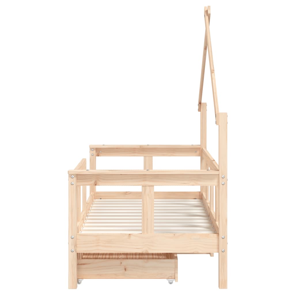 Kinderbett Mit Schubladen Massivholz Kiefer