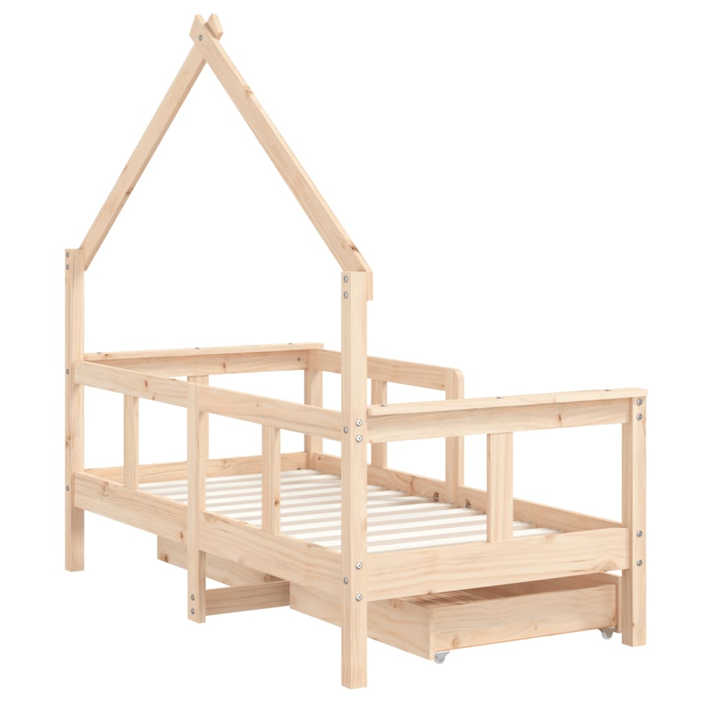 Kinderbett Mit Schubladen Massivholz Kiefer