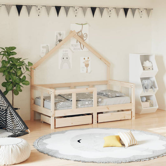Kinderbett Mit Schubladen Massivholz Kiefer