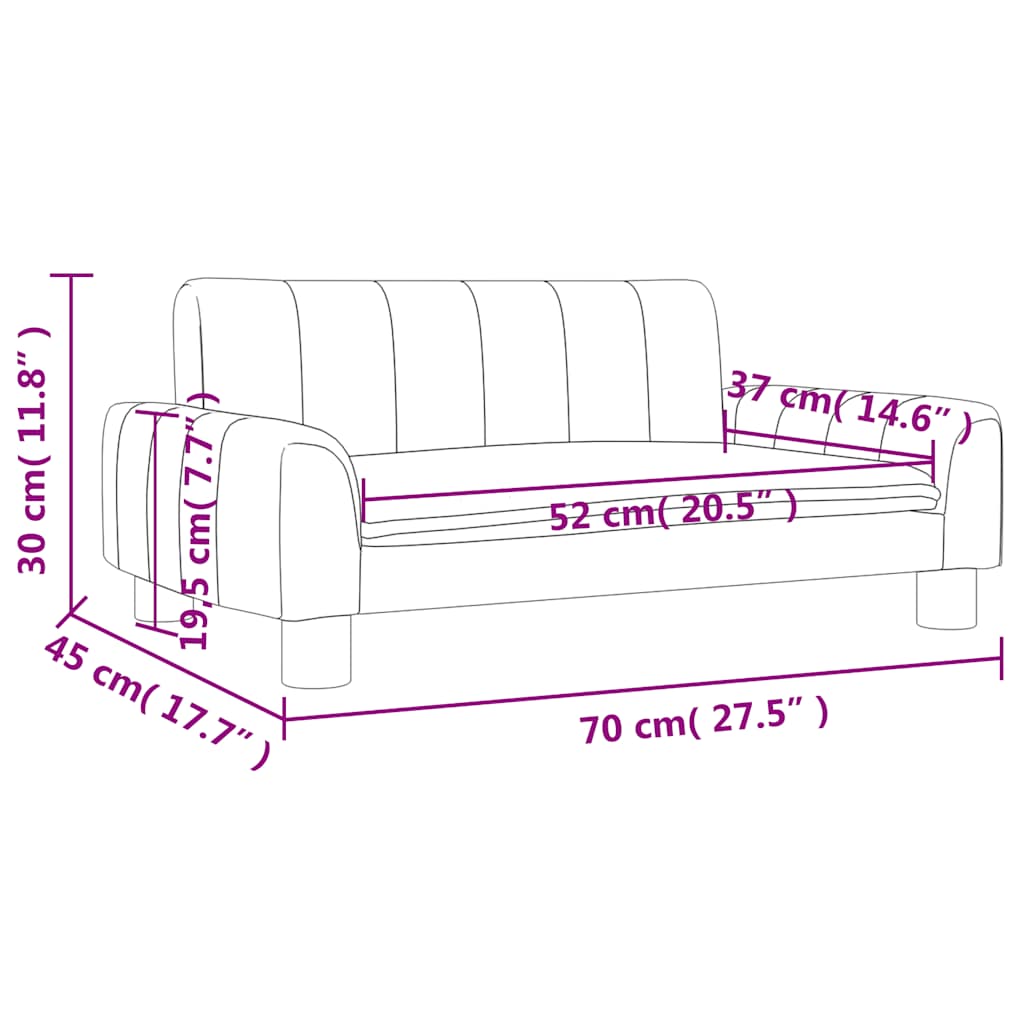 Kindersofa Kunstleder