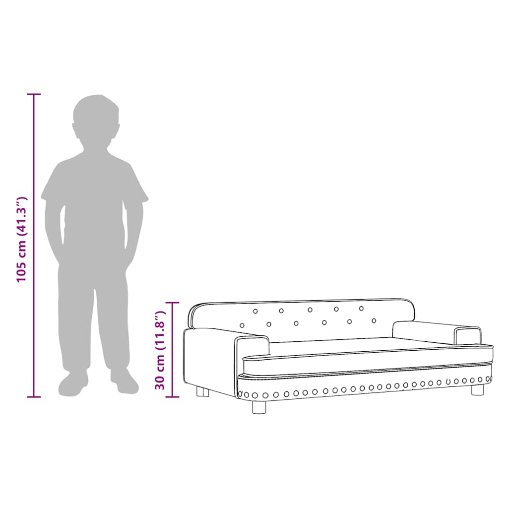 Kindersofa Kunstleder