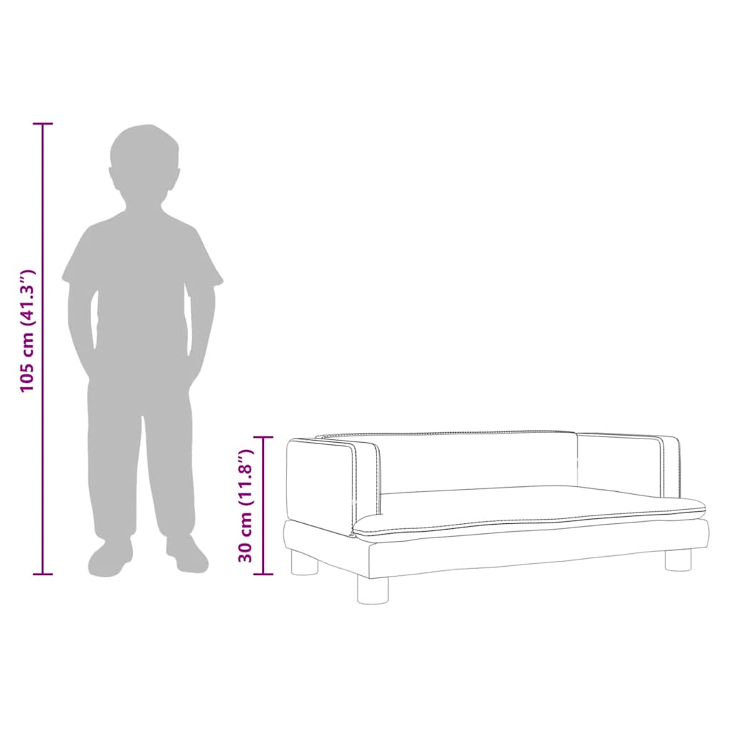 Kindersofa Samt