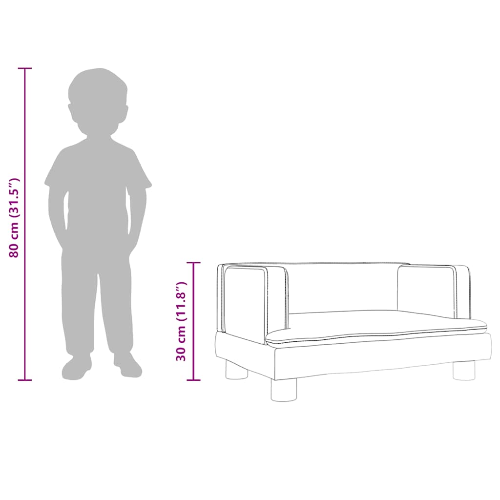 Kindersofa Kunstleder