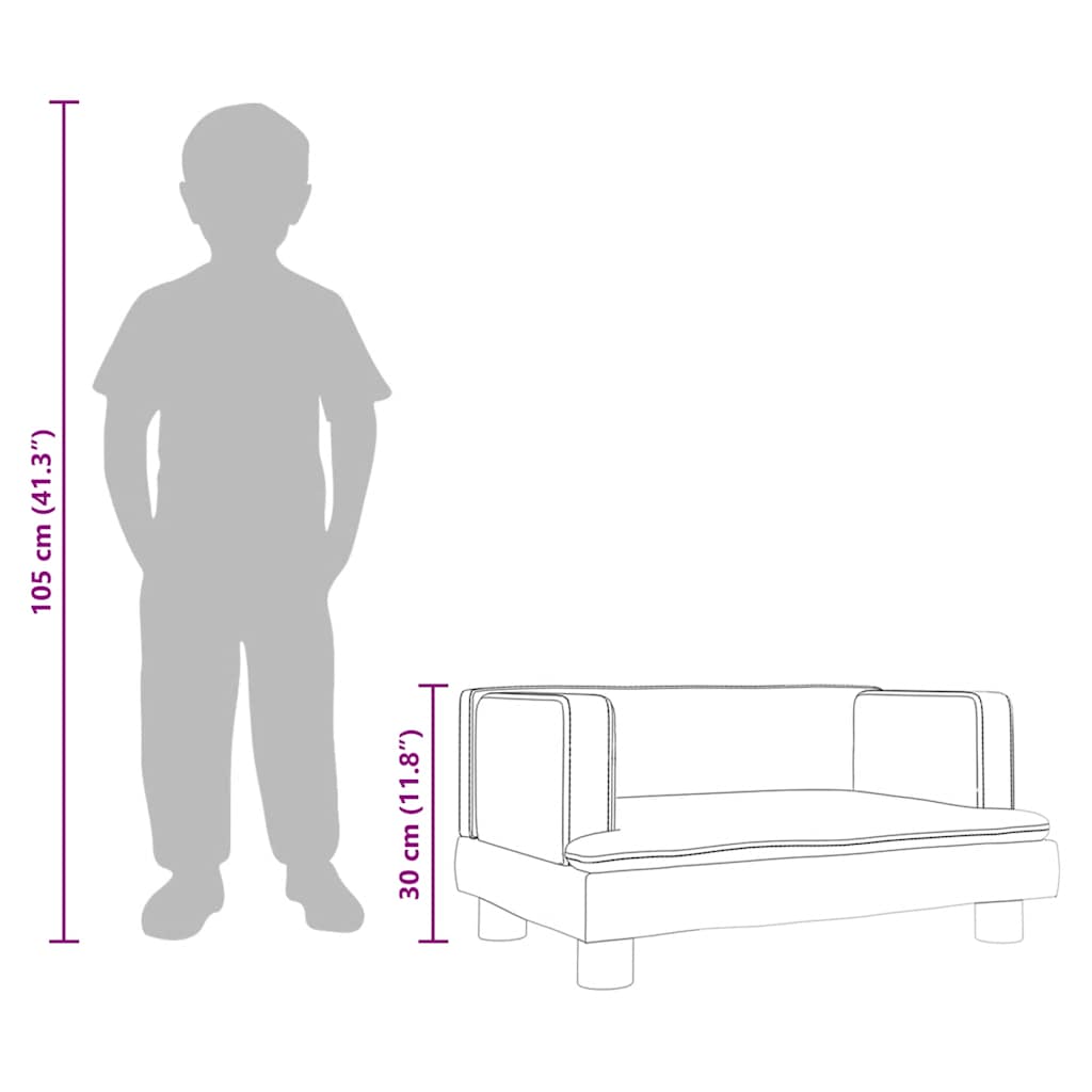 Kindersofa Kunstleder