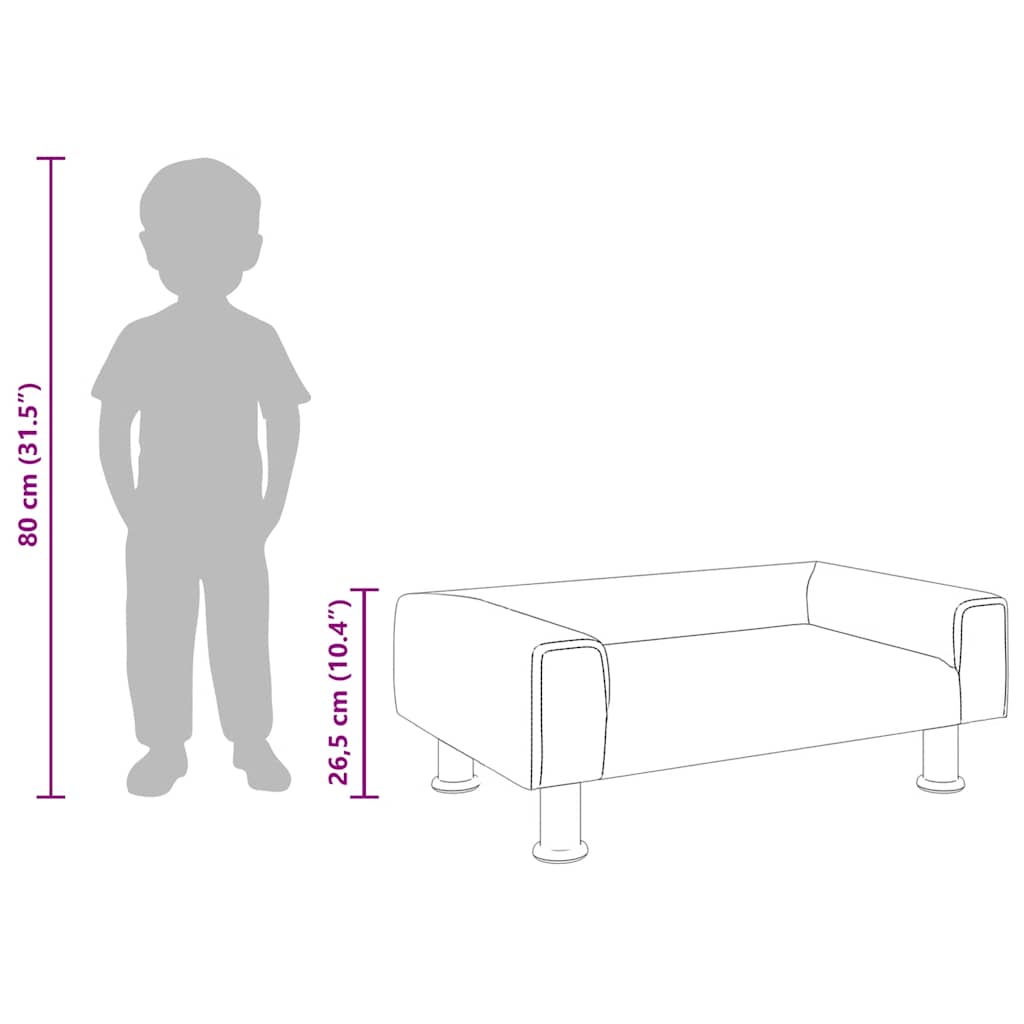 Kindersofa 70X45X26,5 Cm Samt