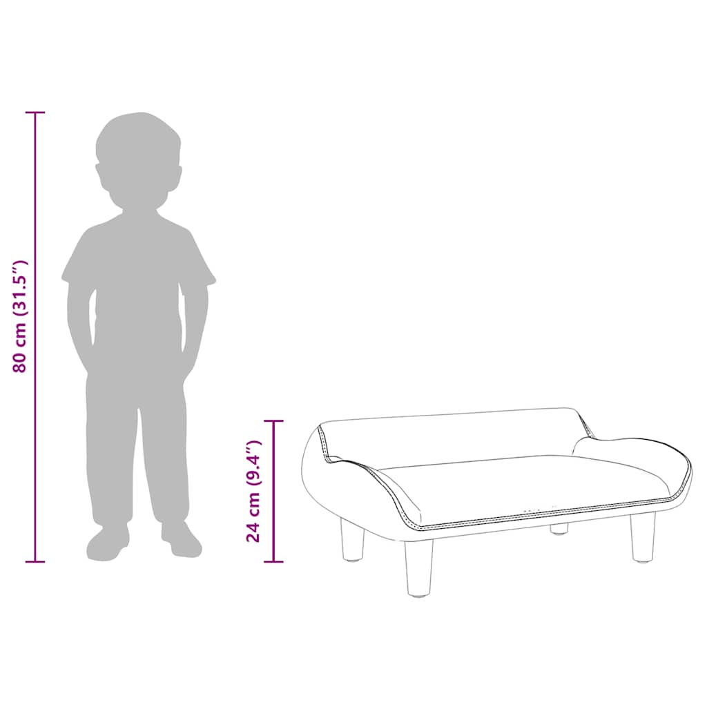 Kindersofa 70X40X24 Cm Stoff
