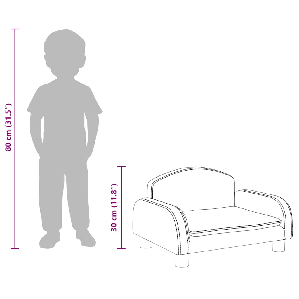 Kindersofa Kunstleder
