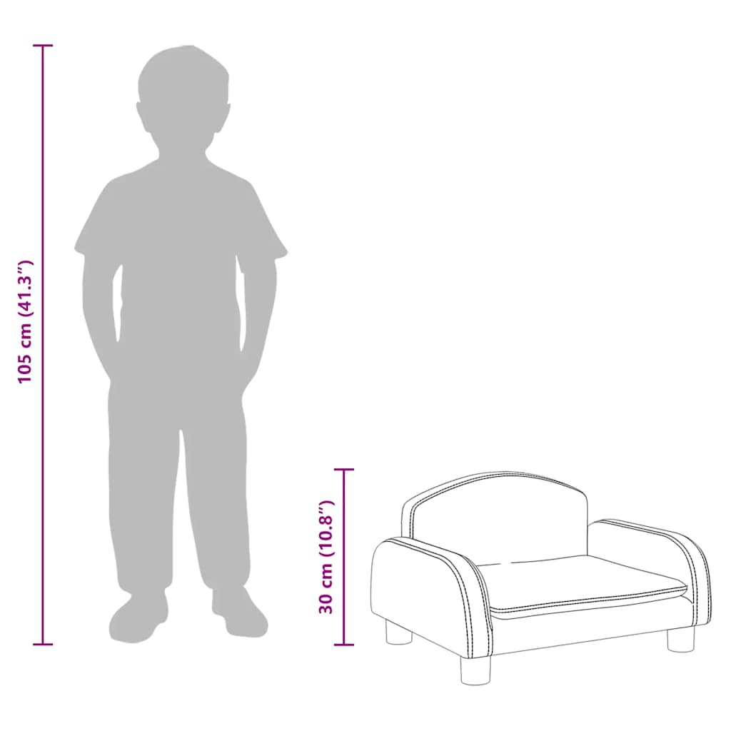 Kindersofa Kunstleder