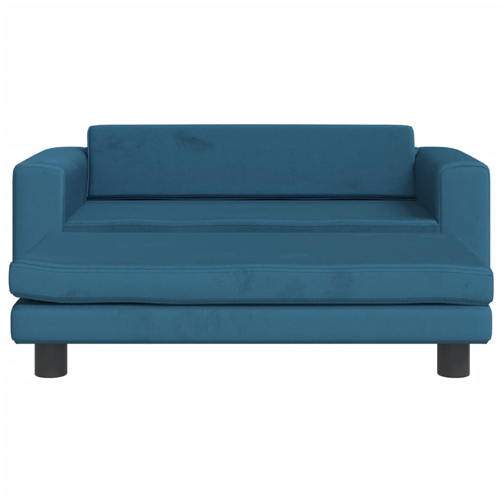 Kindersofa Mit Hocker 100X50X30 Cm Samt