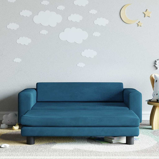 Kindersofa Mit Hocker 100X50X30 Cm Samt