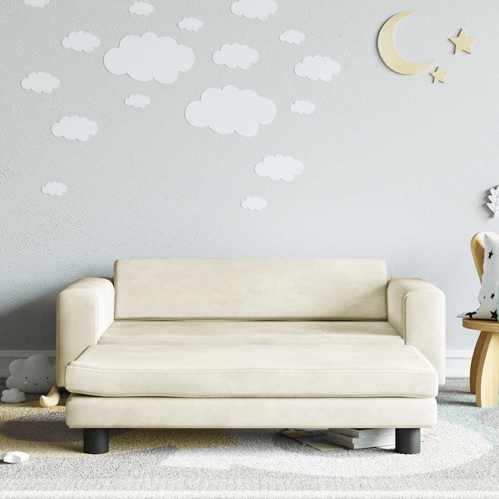 Kindersofa Mit Hocker 100X50X30 Cm Samt