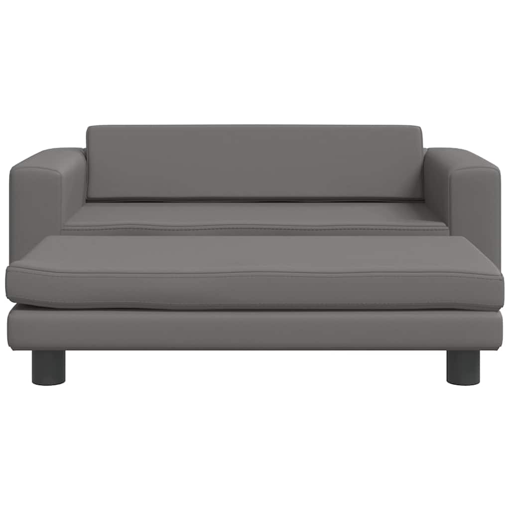Kindersofa Mit Hocker 100X50X30 Cm Kunstleder