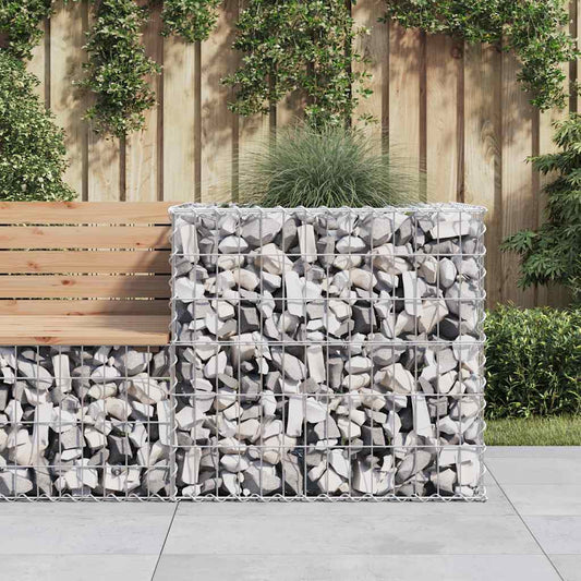 Gabionenkorb Silbern 70X70X65 Cm Verzinktes Eisen