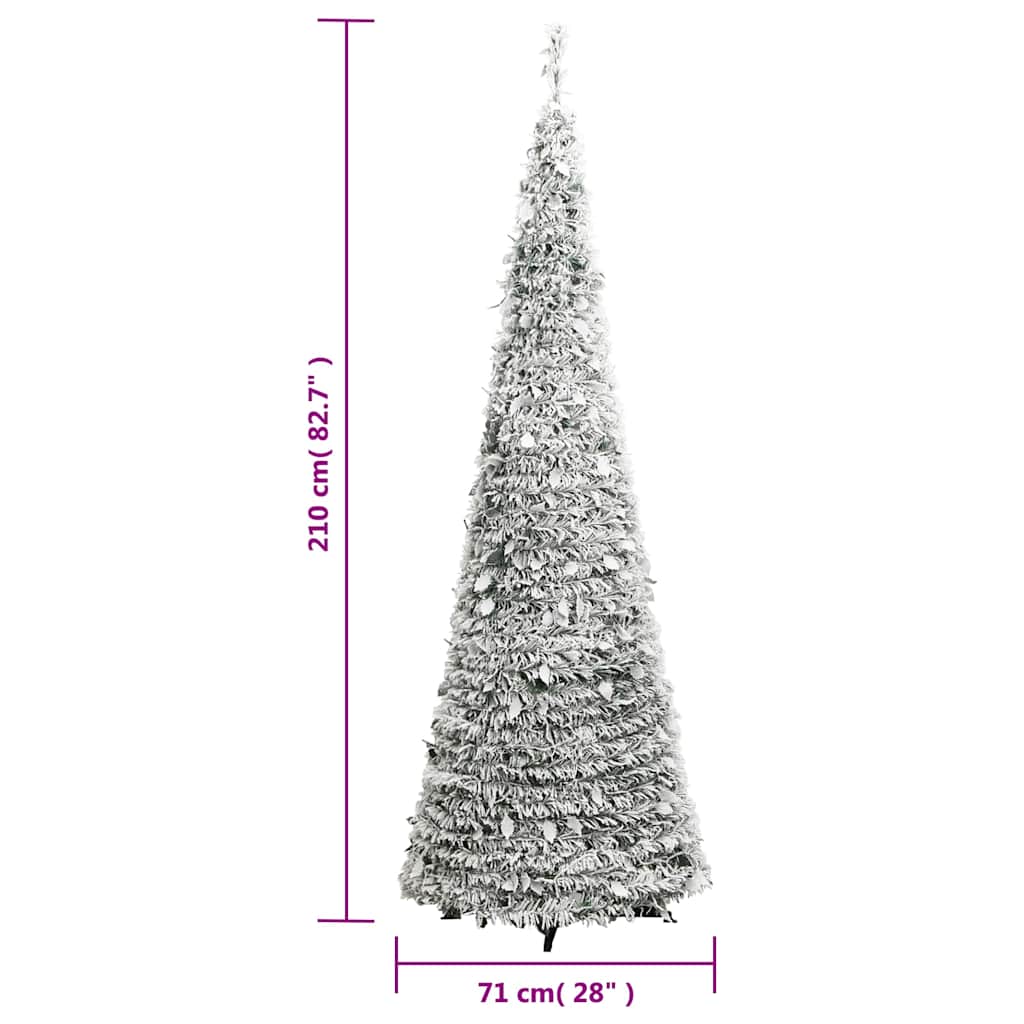 Pop-Up-Weihnachtsbaum Künstlich Beschneit 200 Leds Weiß