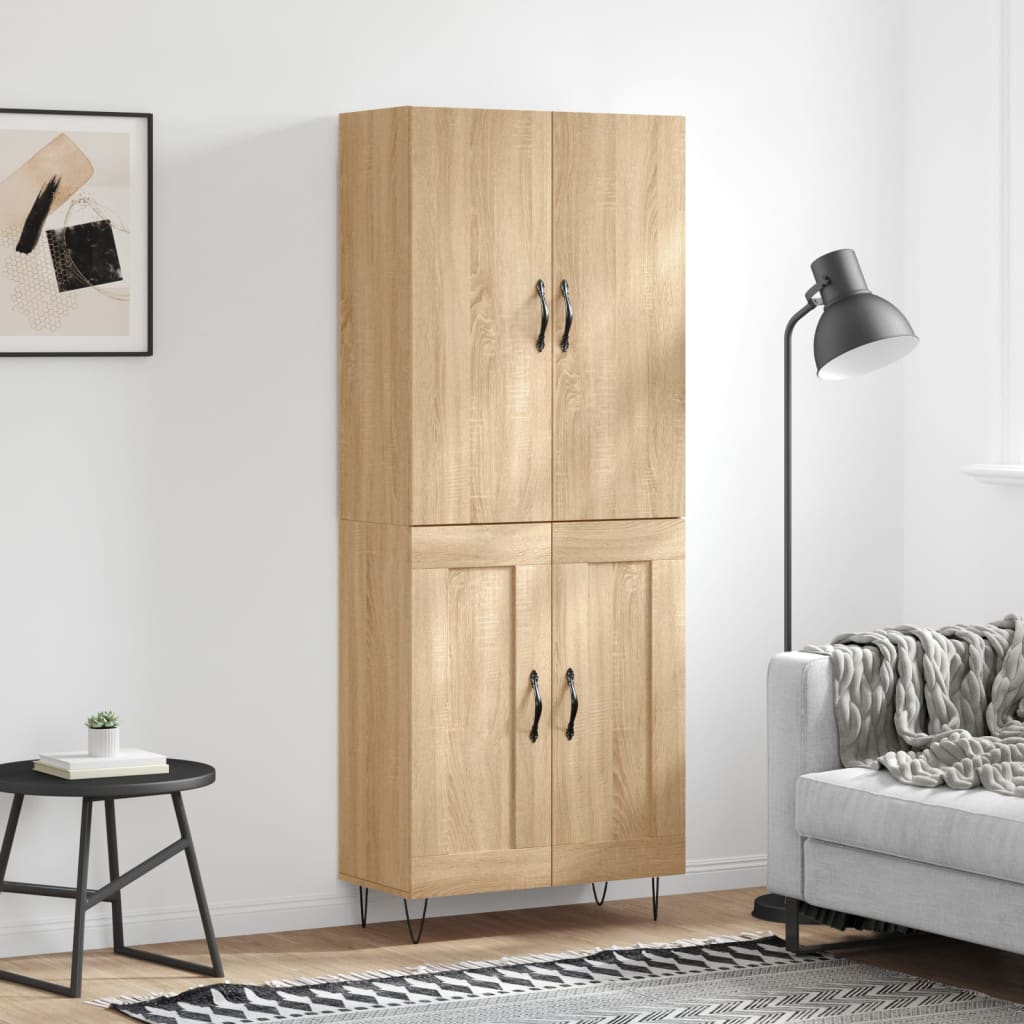 Highboard 69,5X34X180 Cm Holzwerkstoff