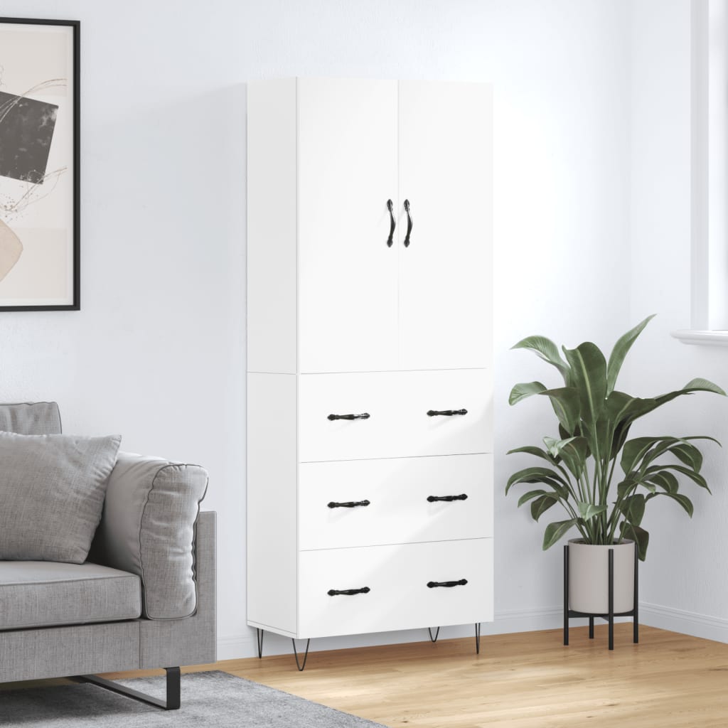 Highboard 69,5X34X180 Cm Holzwerkstoff