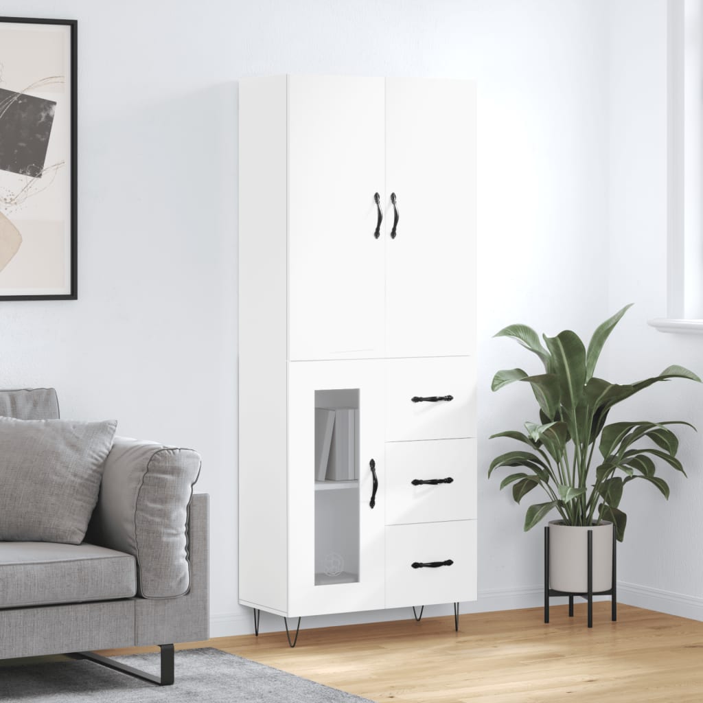 Highboard 69,5X34X180 Cm Holzwerkstoff