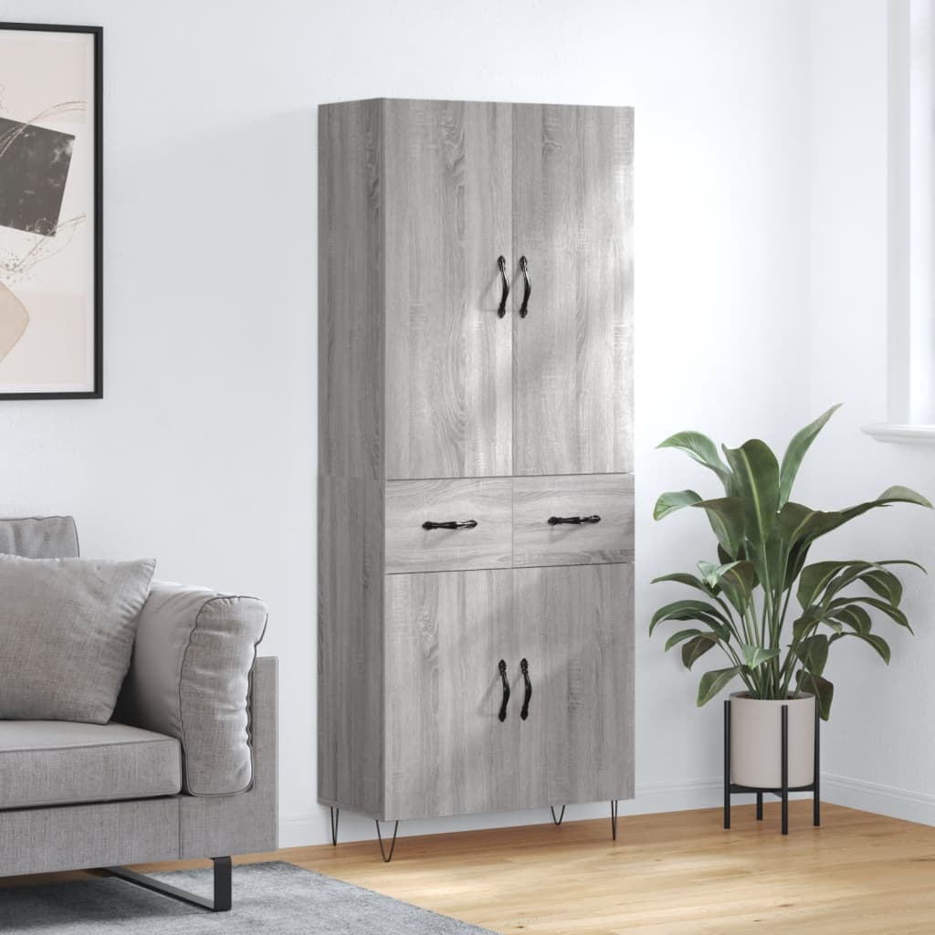 Highboard 69,5X34X180 Cm Holzwerkstoff