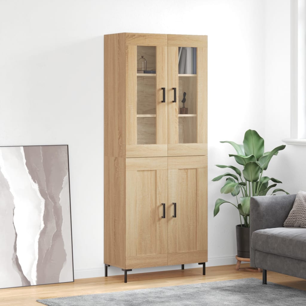 Highboard 69,5X34X180 Cm Holzwerkstoff