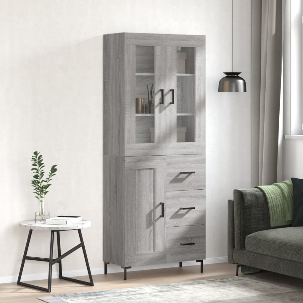 Highboard 69,5X34X180 Cm Holzwerkstoff