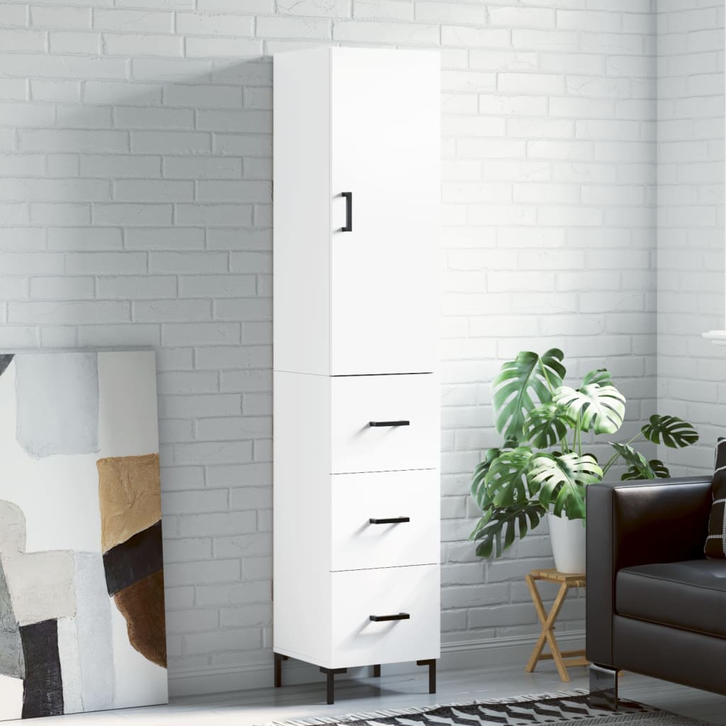 Highboard 34,5X34X180 Cm Holzwerkstoff