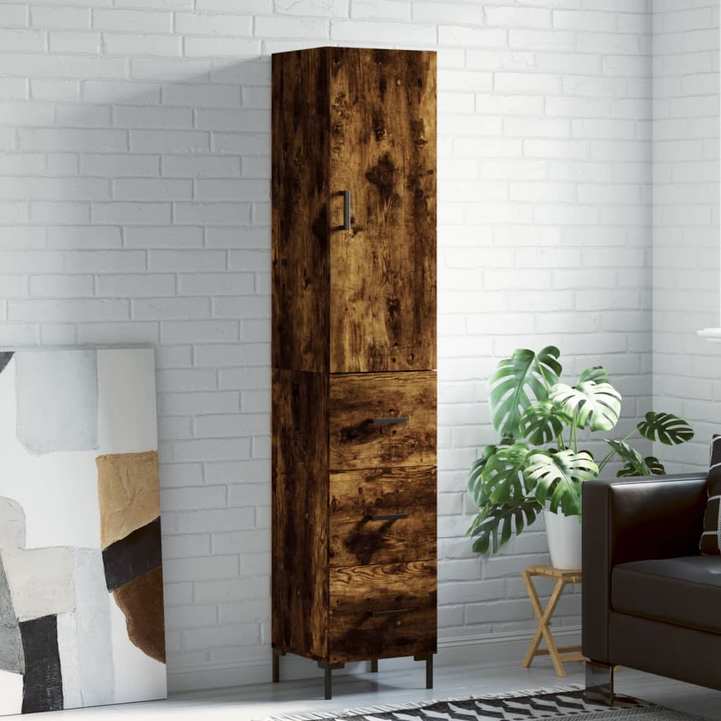 Highboard 34,5X34X180 Cm Holzwerkstoff