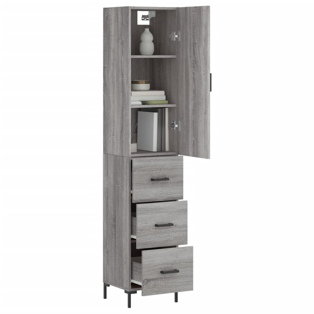 Highboard 34,5X34X180 Cm Holzwerkstoff