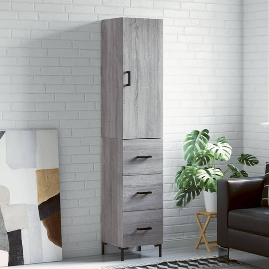 Highboard 34,5X34X180 Cm Holzwerkstoff
