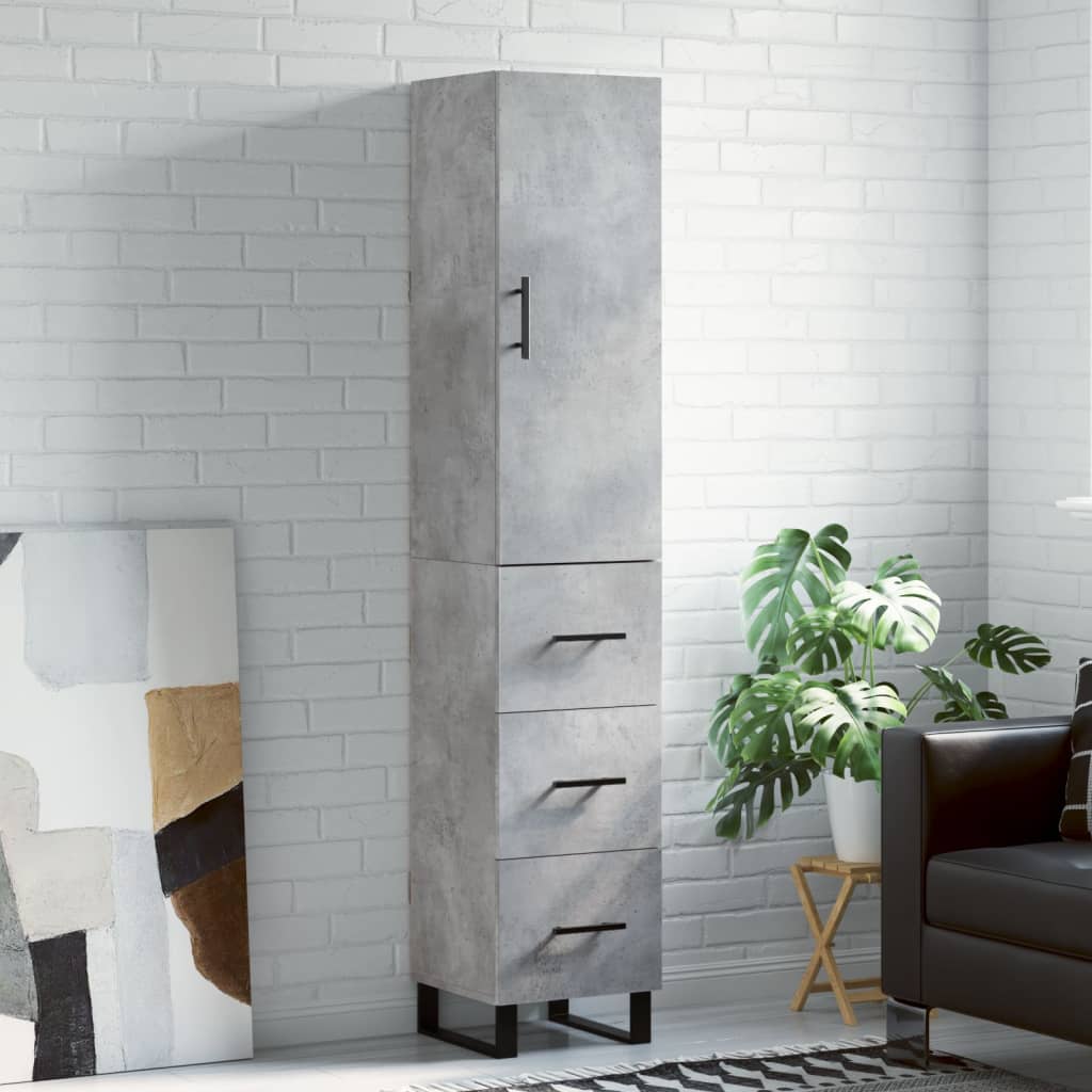 Highboard 34,5X34X180 Cm Holzwerkstoff