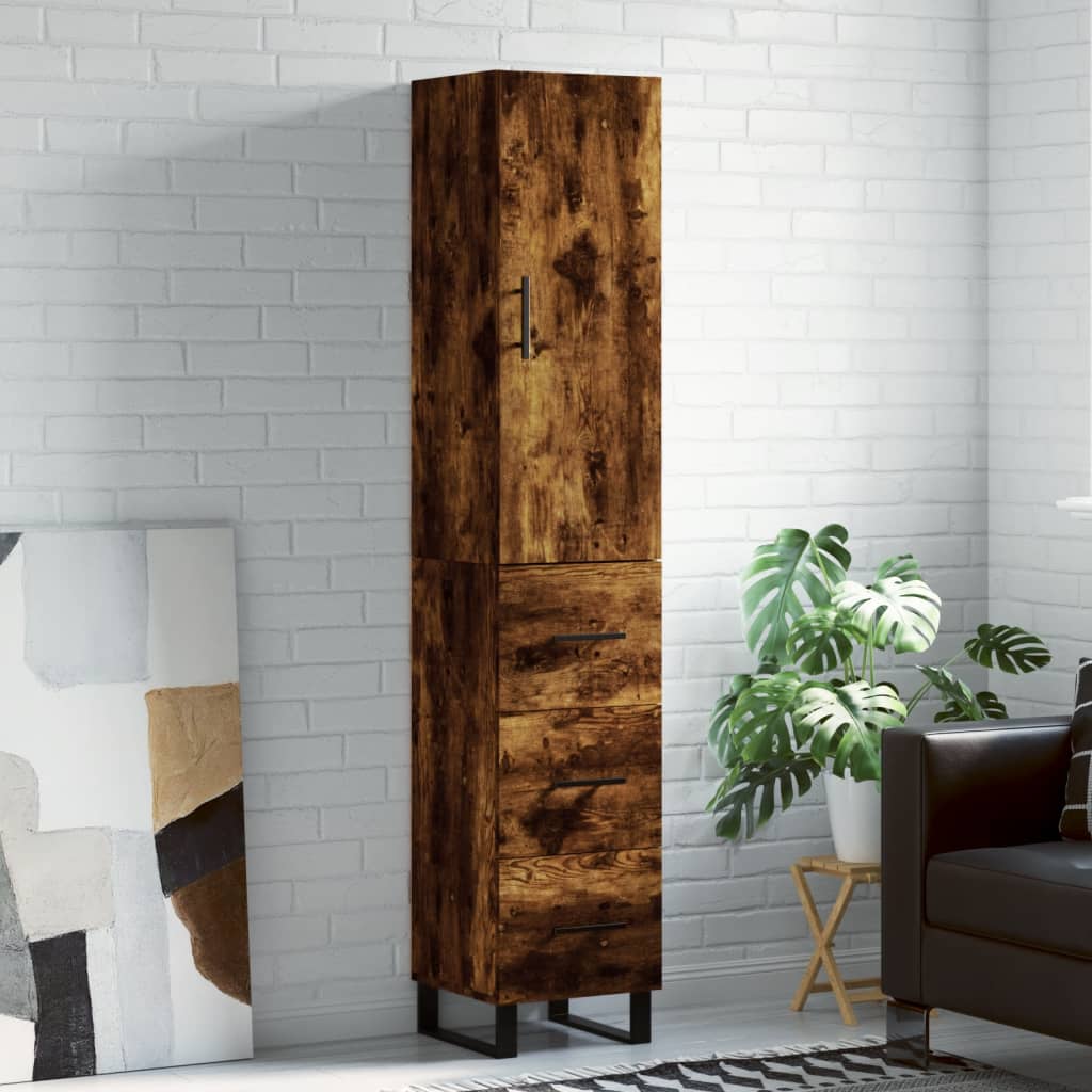 Highboard 34,5X34X180 Cm Holzwerkstoff