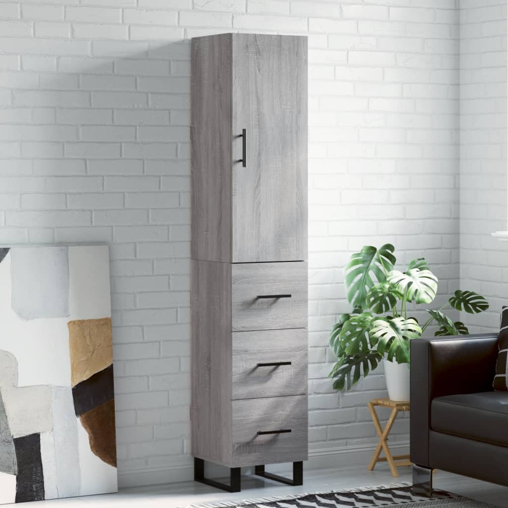 Highboard 34,5X34X180 Cm Holzwerkstoff
